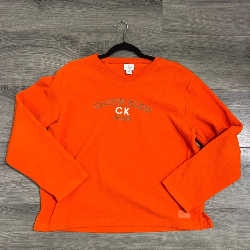 Vintage Calvin Klein Jeans Fleece Women’s Sweater Y2K Medium (SEE DESCRIPTION)